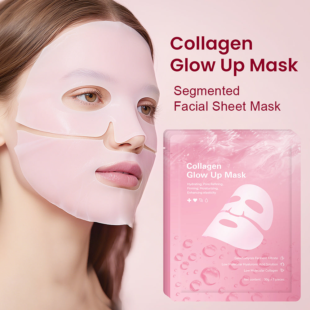 Segmented Facial Sheet Mask - Collagen Glow Up Mask