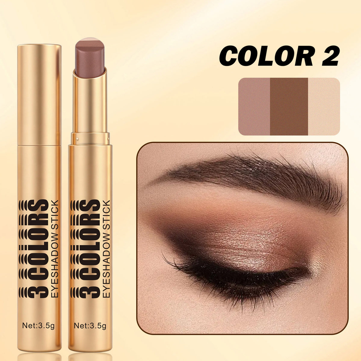 3 Colors Gradient Eyeshadow Stick