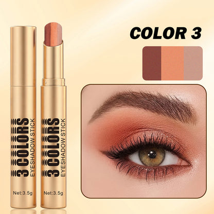 3 Colors Gradient Eyeshadow Stick