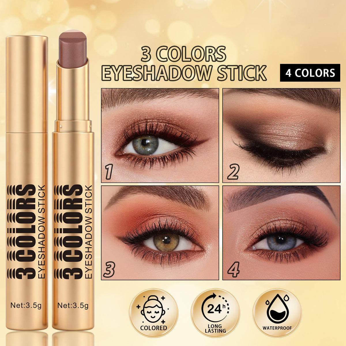 3 Colors Gradient Eyeshadow Stick