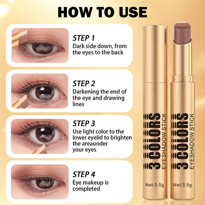 3 Colors Gradient Eyeshadow Stick