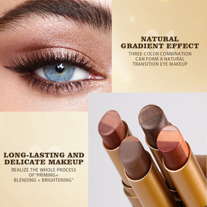 3 Colors Gradient Eyeshadow Stick