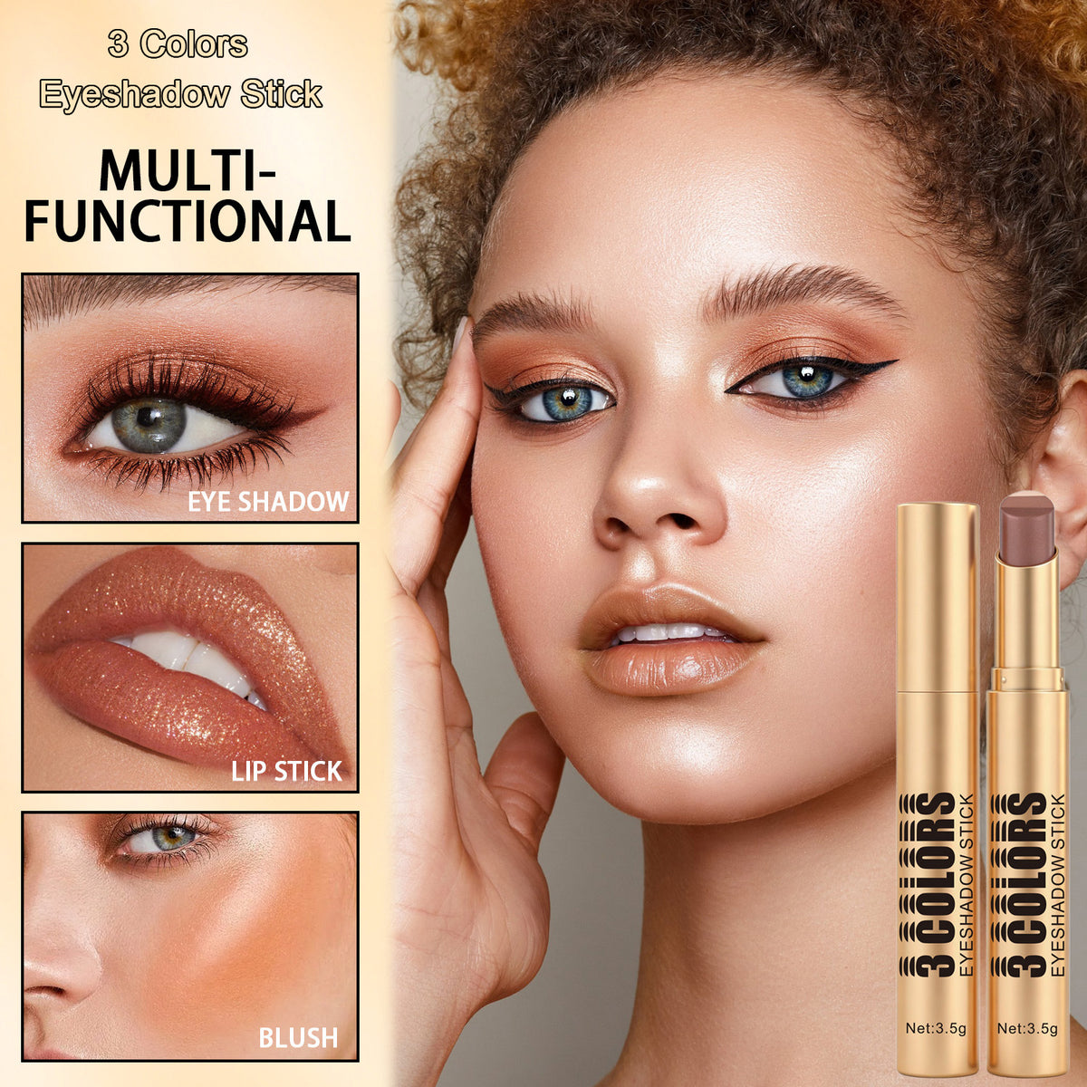 3 Colors Gradient Eyeshadow Stick